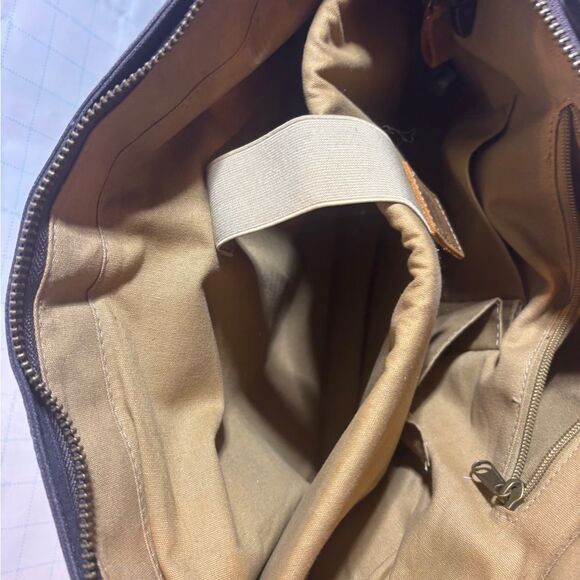 Waxed canvas and leather Laptop/ Messenger Bag - Picture 4 of 9